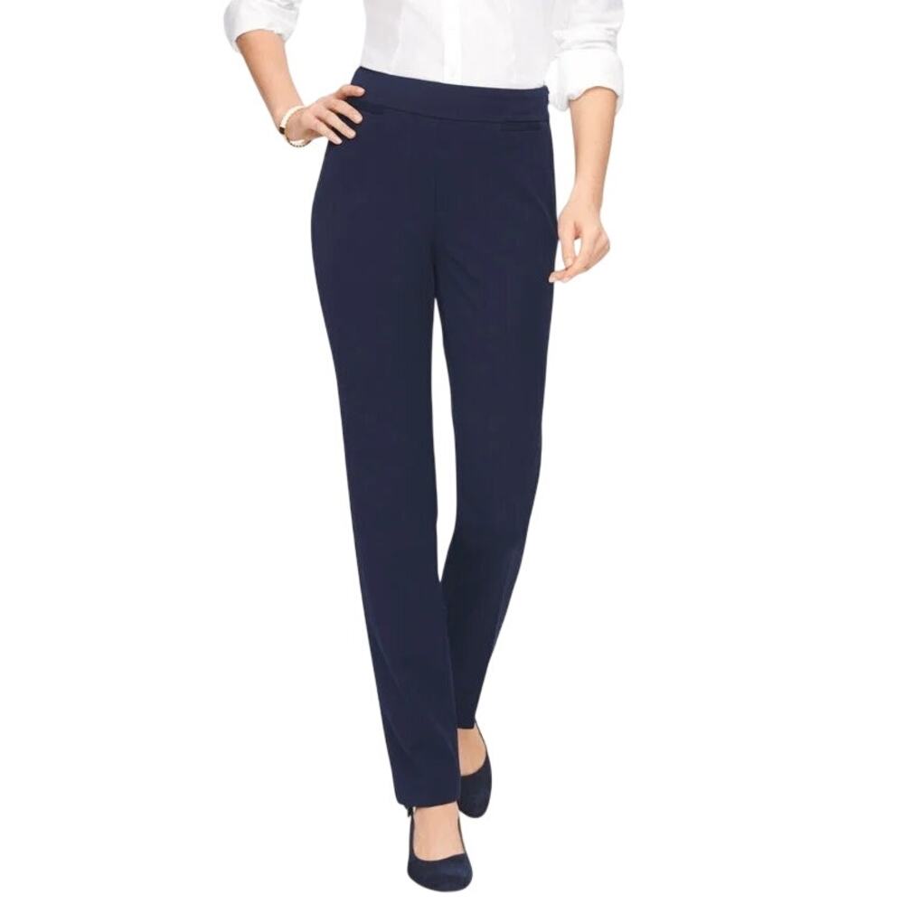 Talbots Black Pull On Refined Bi-Stretch Dress Pants Size 14